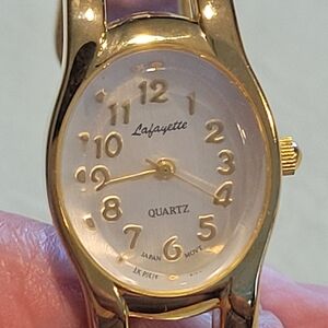 Vintage,Lafayette Gold, and Silver Tone Quartz Women's Watch - White Dial